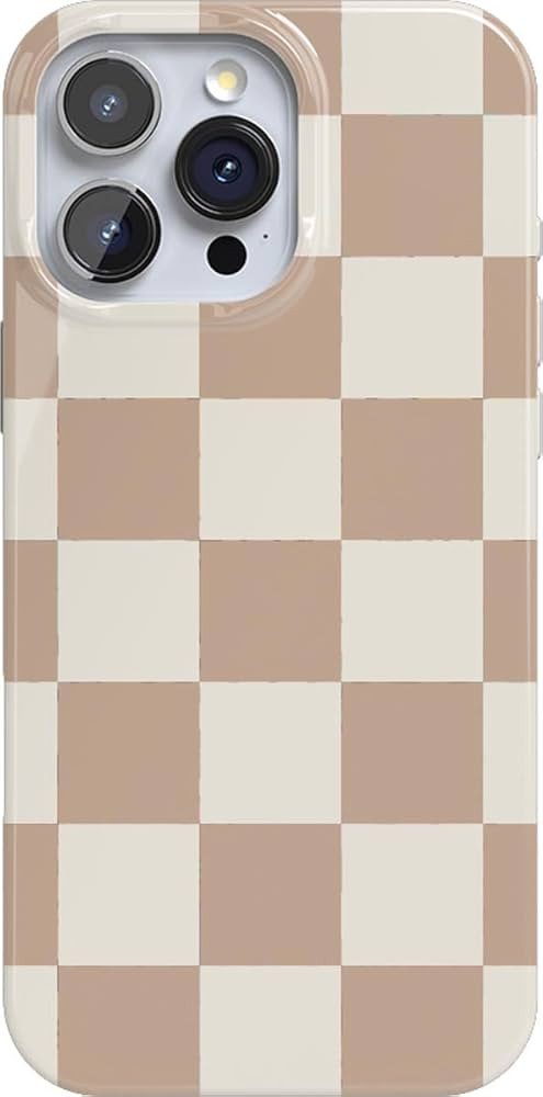 Casely iPhone 16 Pro Case | Fit Check | Neutral Checkerboard | Classic Ultra Slim Case Design | C... | Amazon (US)