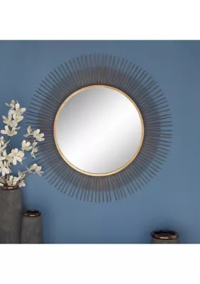 Monroe Lane Modern Metal Wall Mirror, Gold | Belk