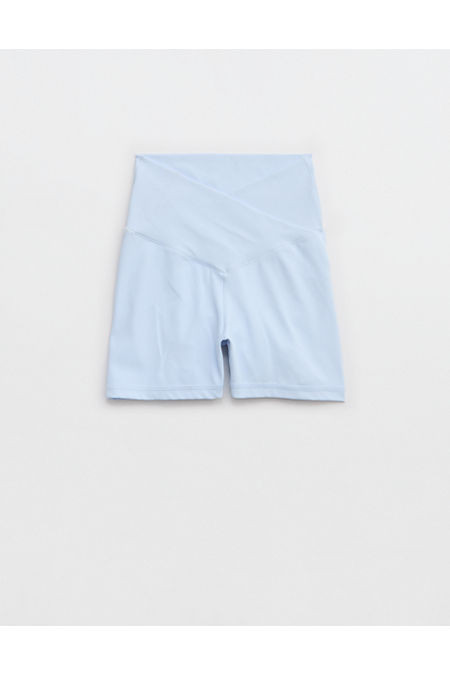OFFLINE By Aerie Real Me Crossover 3" Bike Short Women's Eyelet Blue L | Aerie
