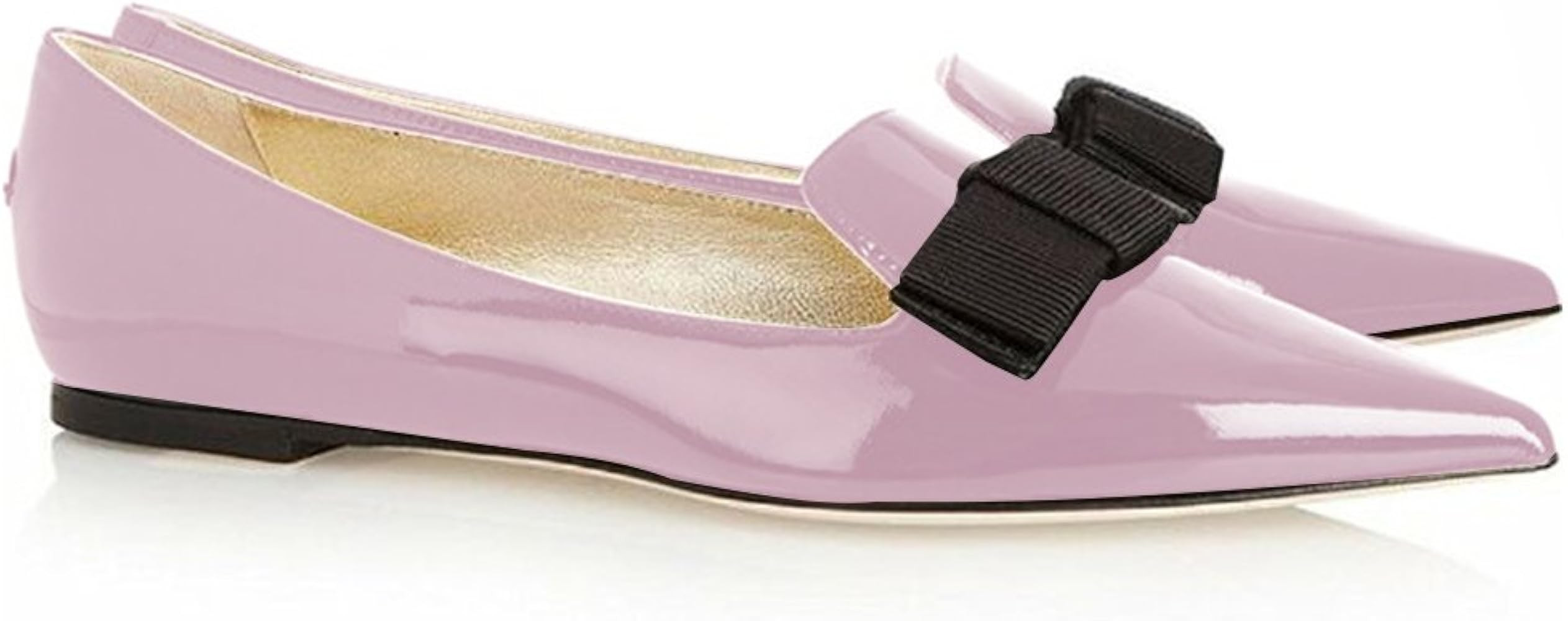 Eldof Women's Leather Classic Comfortable Toe Flats Pumps | Amazon (US)