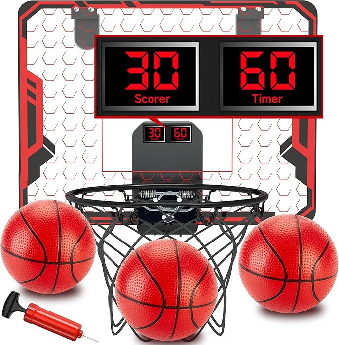 Basketball Hoop Indoor for Kids(4-12 Years Old), Over The Door Basketball Hoop with Scoring, Coun... | Amazon (US)