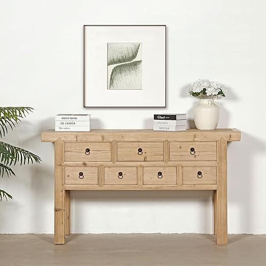 Artissance Capri 7 Drawers Weathered Natural Pine 60x17x35H Sideboard | Amazon (US)