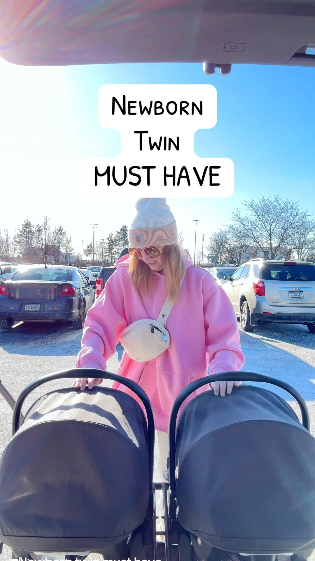 Newborn twin double car seat frame! A twin registry must have! 

#LTKBaby