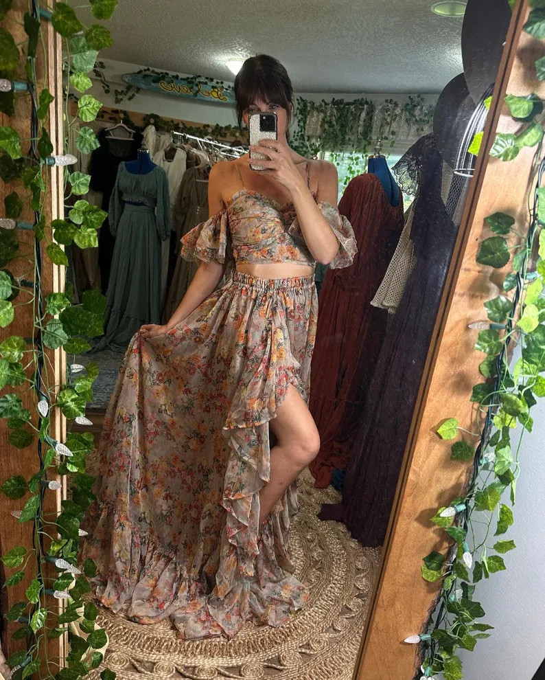 Preorder Allow 6 to 8 Weeks Poetry Two Piece Bold Floral Reclamation Dress - Etsy | Etsy (US)