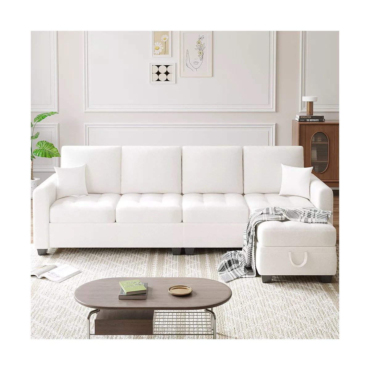 Whizmax Modular Sectional Sofa, Chenille Reversible Modular Sectional Sofa, Sofa Couch with Stora... | Target