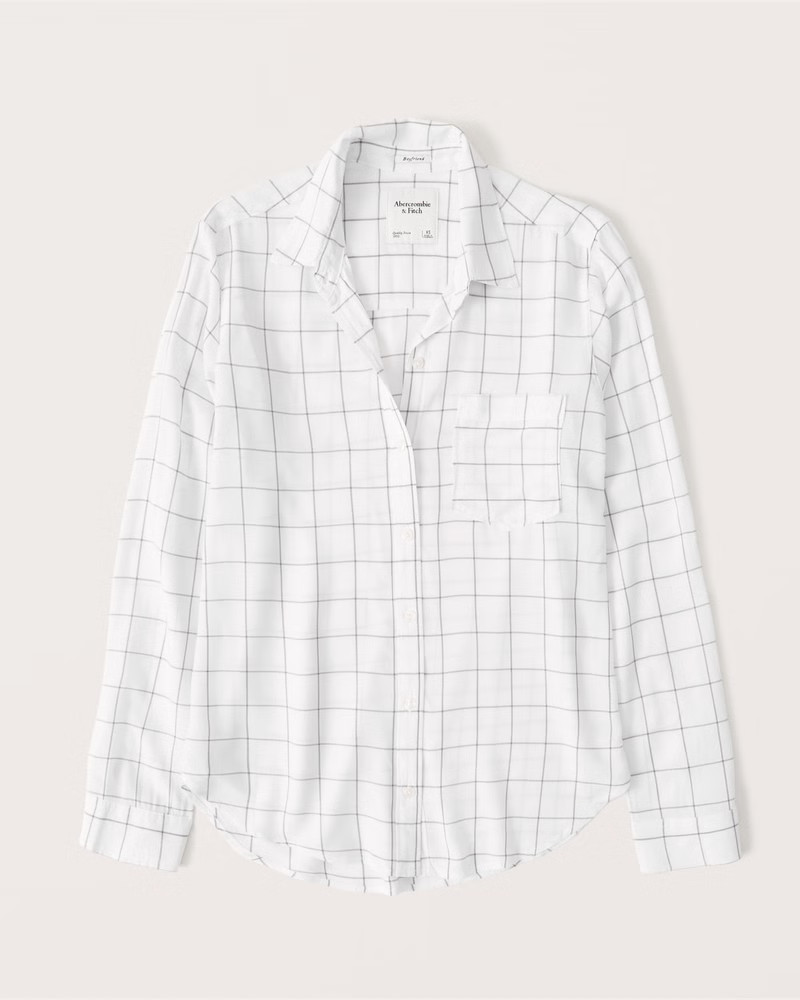 Drapey Boyfriend Shirt | Abercrombie & Fitch (US)