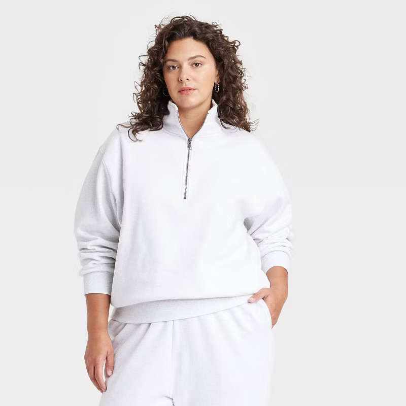 Women's Leisure Studio Quarter Zip Pullover Sweatshirt - Universal Thread™ | Target