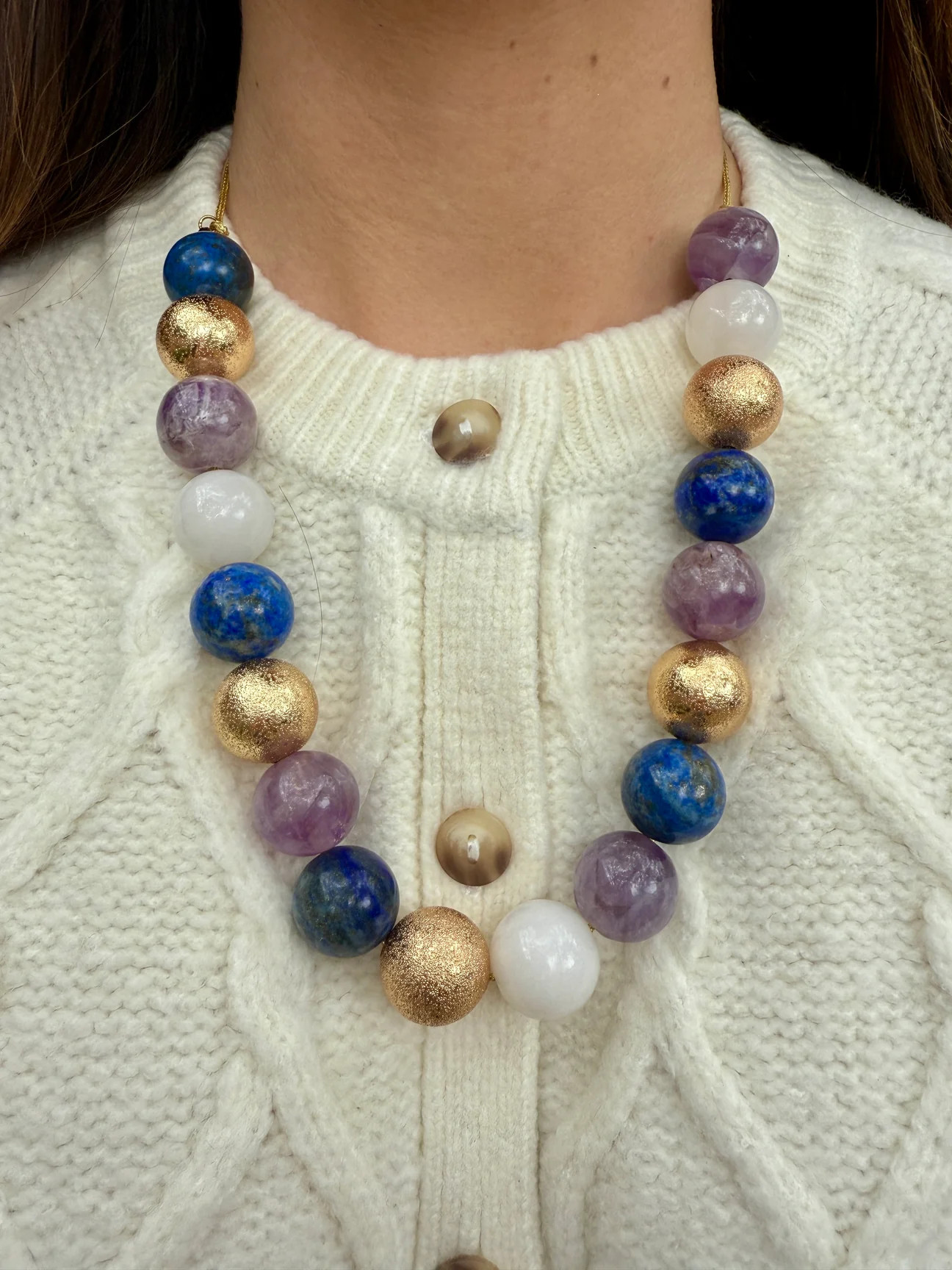 Prism Royale Bubblegum Beaded Necklaces | La Lumiere NY