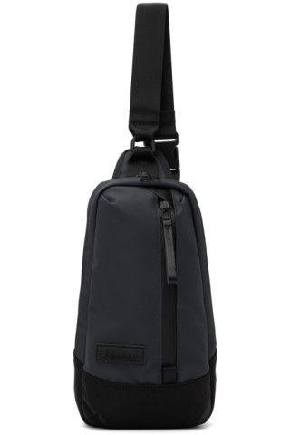 Navy Slick Backpack | SSENSE