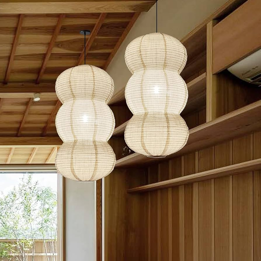 2PCS Linen Pendant Light Shade Hanging Three-Tier shape lamp Size of 20inch,Boho ceiling Lampshad... | Amazon (US)