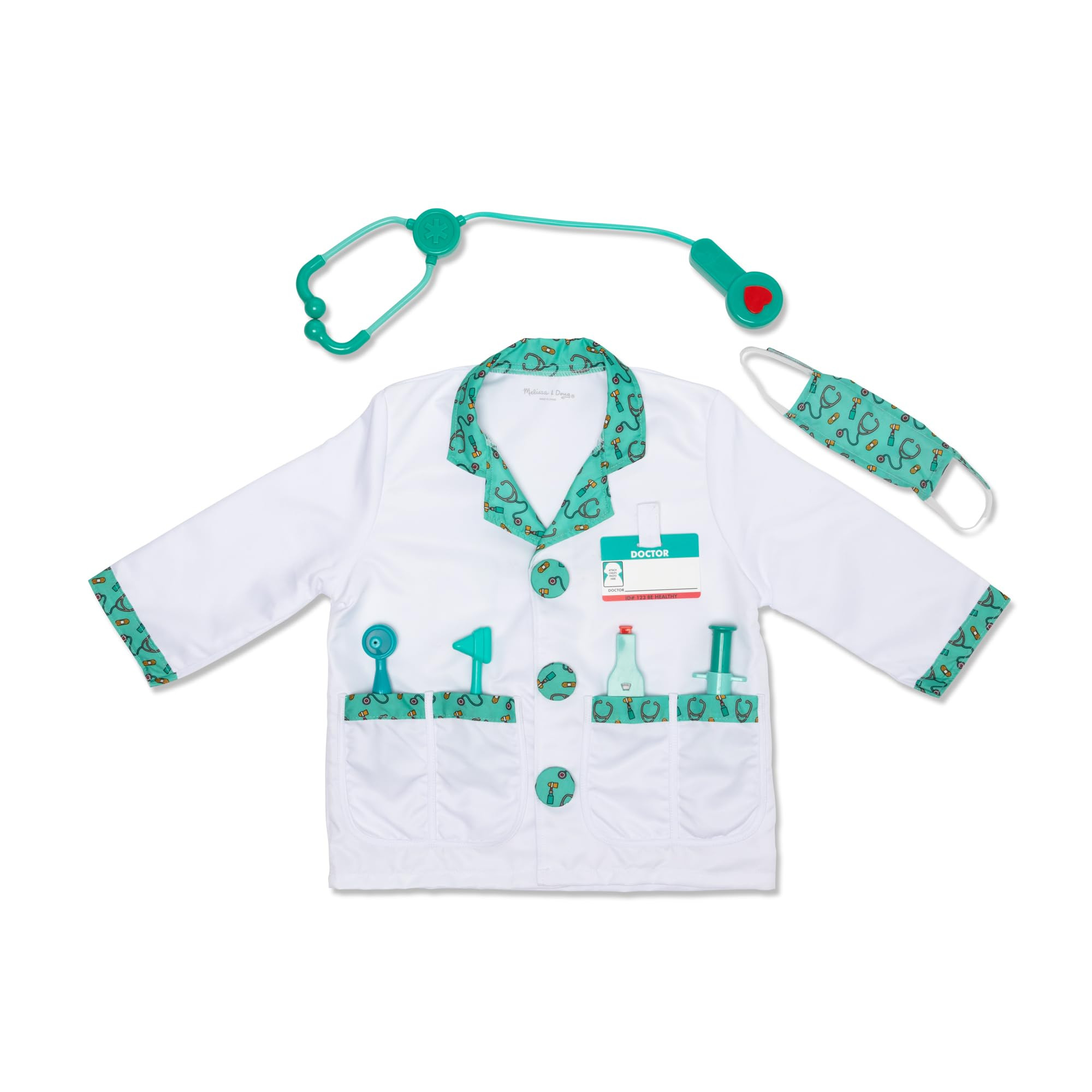 Melissa & Doug Doctor Costume Dress-Up Set for Kids (8-Piece) – Pretend Play Outfit with Stetho... | Amazon (US)