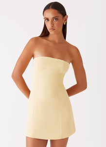 Ayanna Strapless Mini Dress - Yellow | Peppermayo (Global)