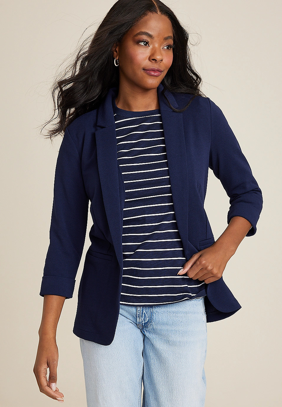 Versa Open Front Blazer | Maurices