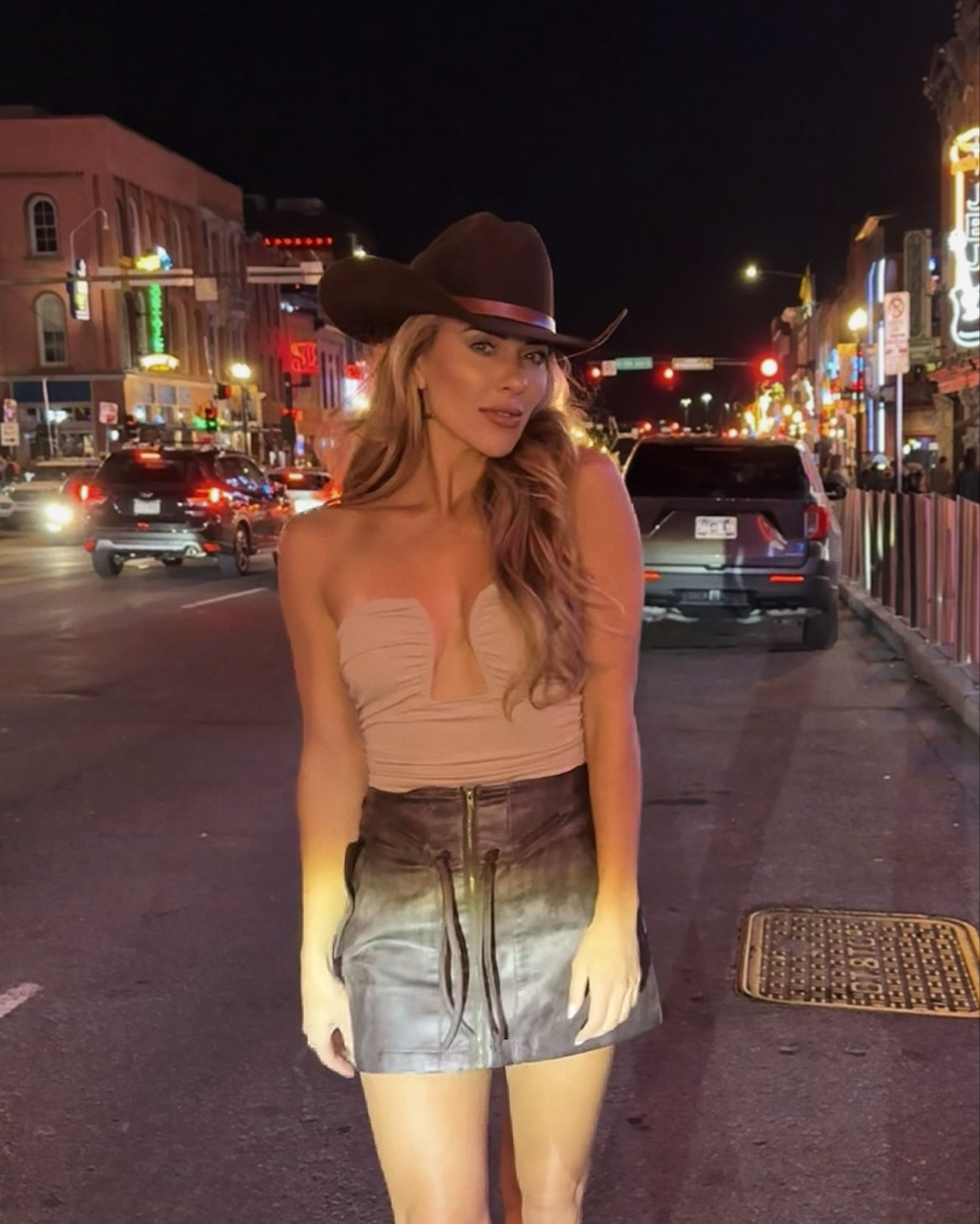 Bodysuit & skirt linked for you all. The perfect outfit for a GNO in Nashville! The hat is custom from a place in Utah & the cowboy boots I got years ago at Boot Barn!

I’m wearing a size small in both! 
#nashville #countryoutfit #concertoutfit #vici

#LTKStyleTip #LTKTravel #LTKParties