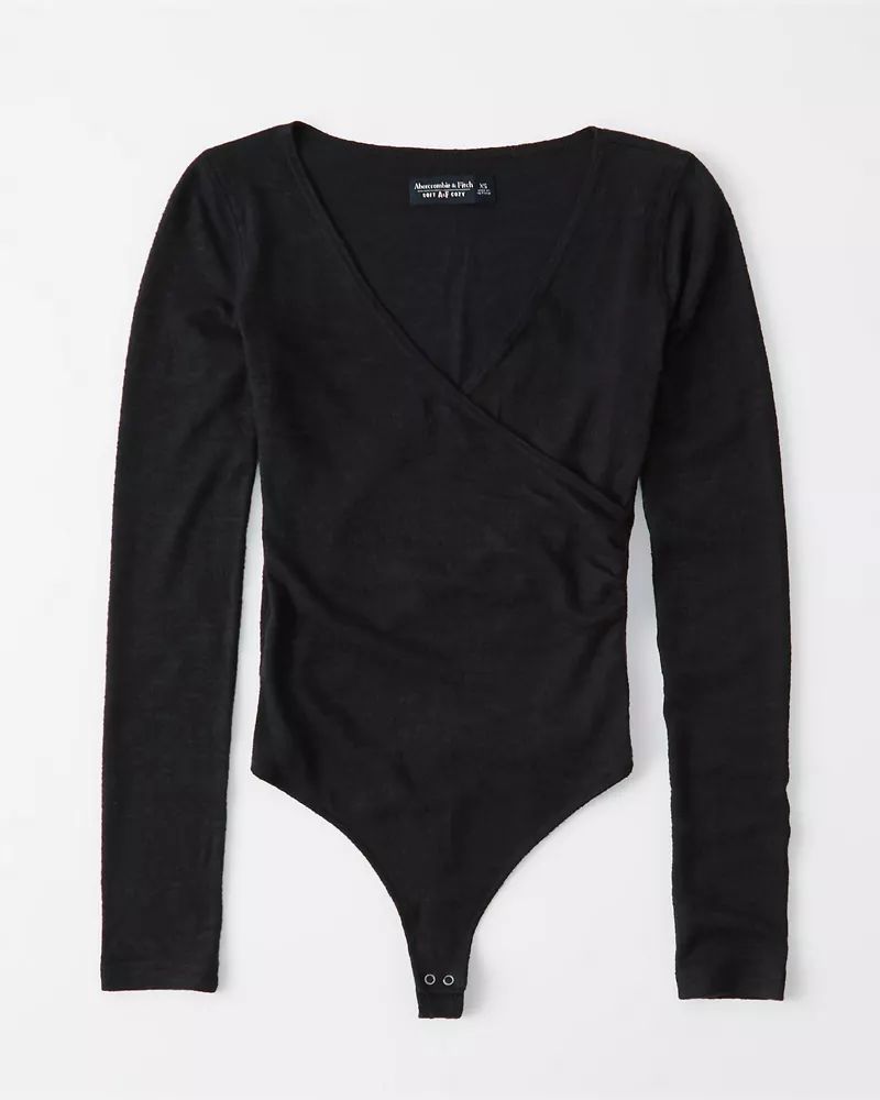 Long-Sleeve Wrap Bodysuit | Abercrombie & Fitch US & UK