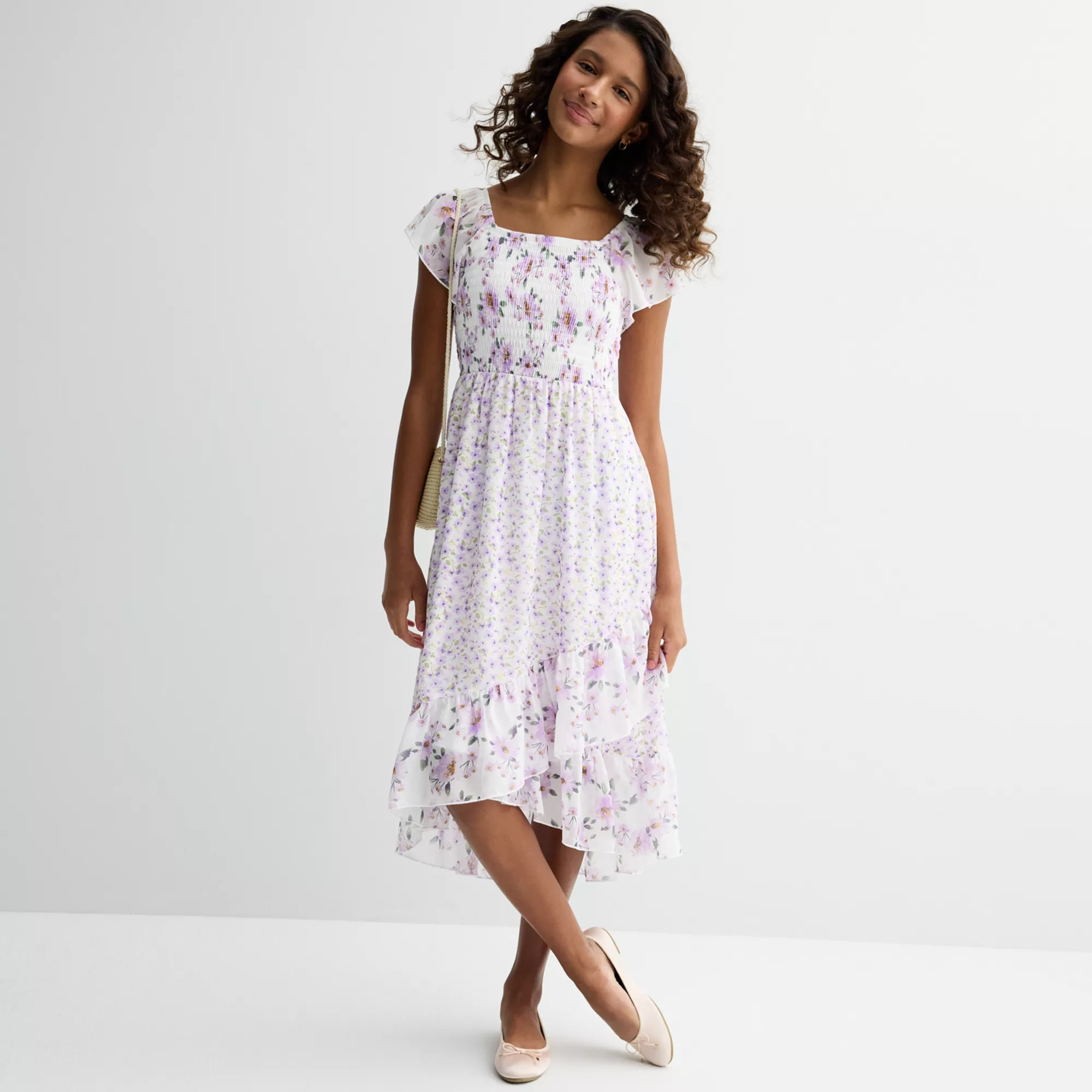 Girls 4-16 Speechless 2-pc. Floral Chiffon Dress & Purse Set | Kohl's