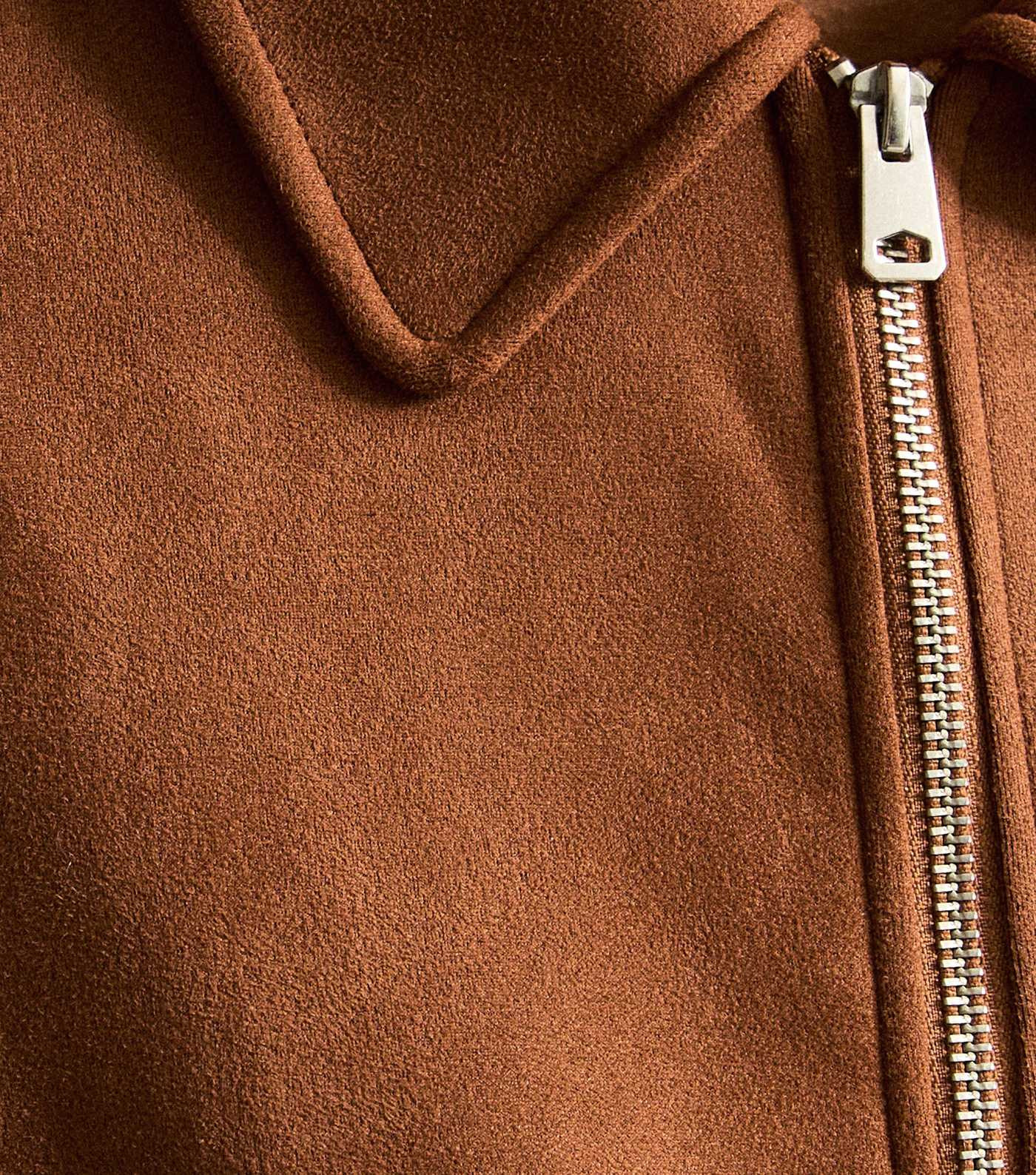 Tan Faux Suede Bubblehem Bomber Jacket | New Look | New Look (UK)