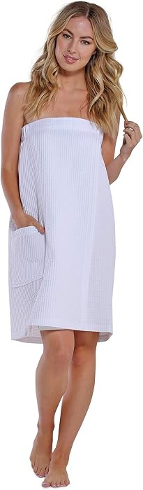 Turquaz Lightweight Knee Length Waffle Robes For Women Spa Bath Waffle | Amazon (US)