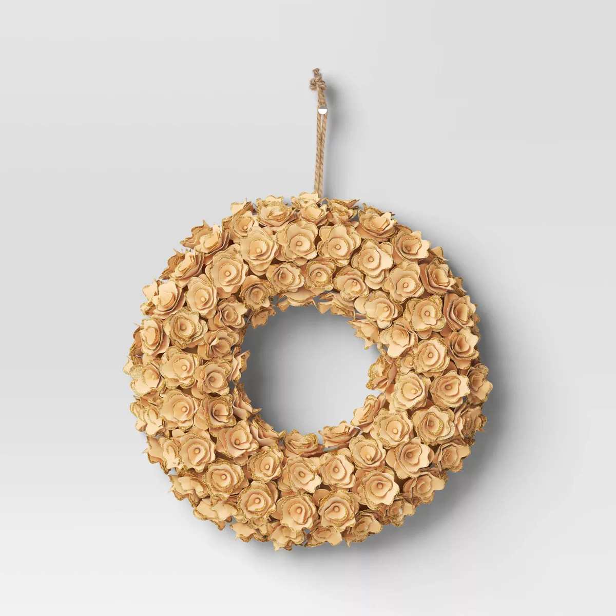 Curled Wood Christmas Wreath Cream - Threshold™ | Target