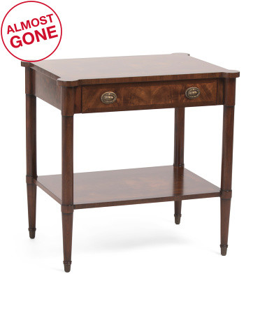 28x21x28 Pied-a-terre Khaya And Okoume Veneered Side Table | TJ Maxx