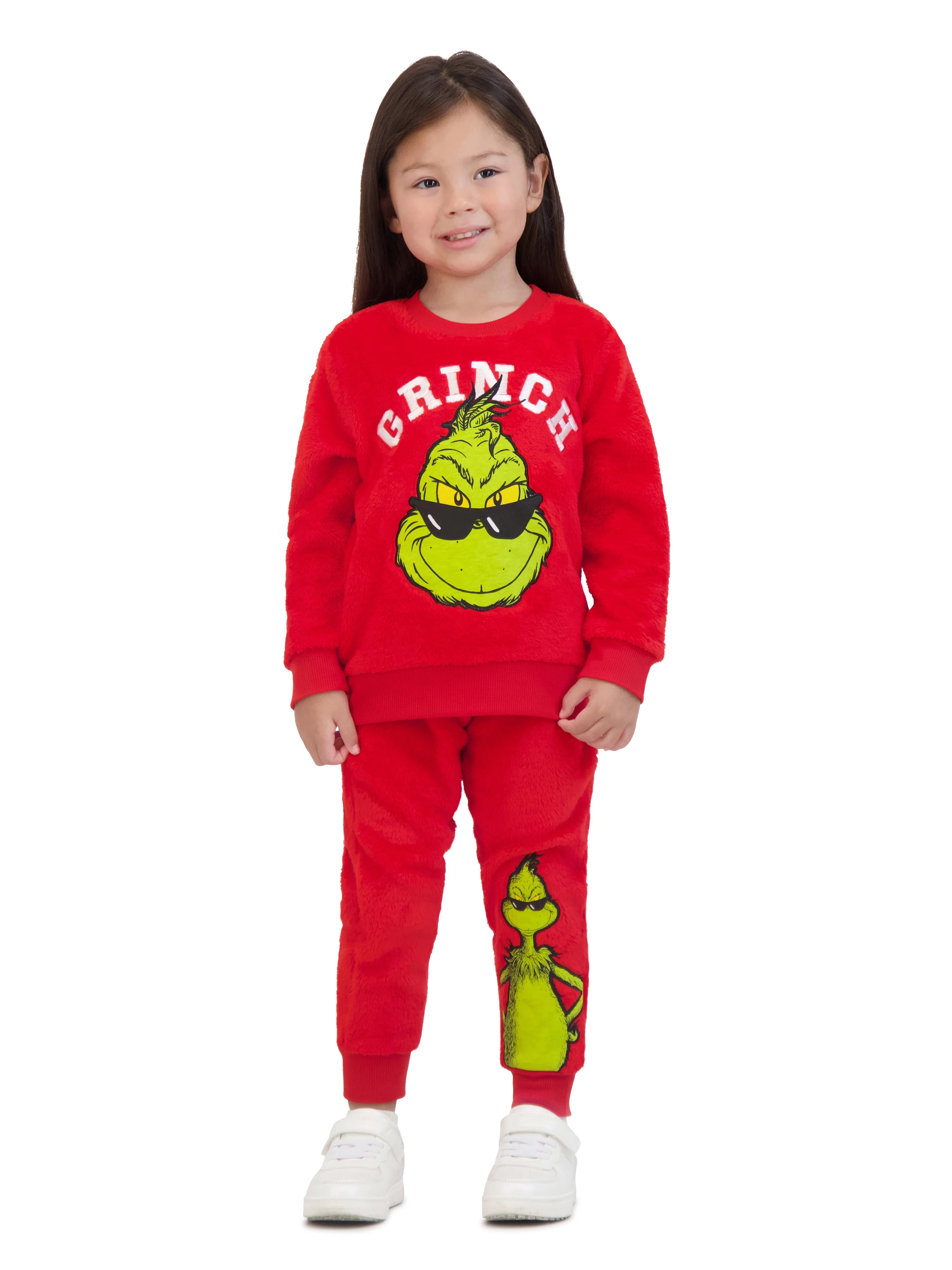 The Grinch Toddler Long Sleeve Sweatshirt and Jogger Set, Sizes 2T-5T | Walmart (US)