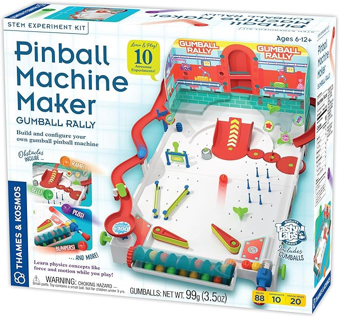 Thames & Kosmos Pinball Machine Maker STEM Experiment Kit, Build a Reconfigurable Pinball Machine... | Amazon (US)