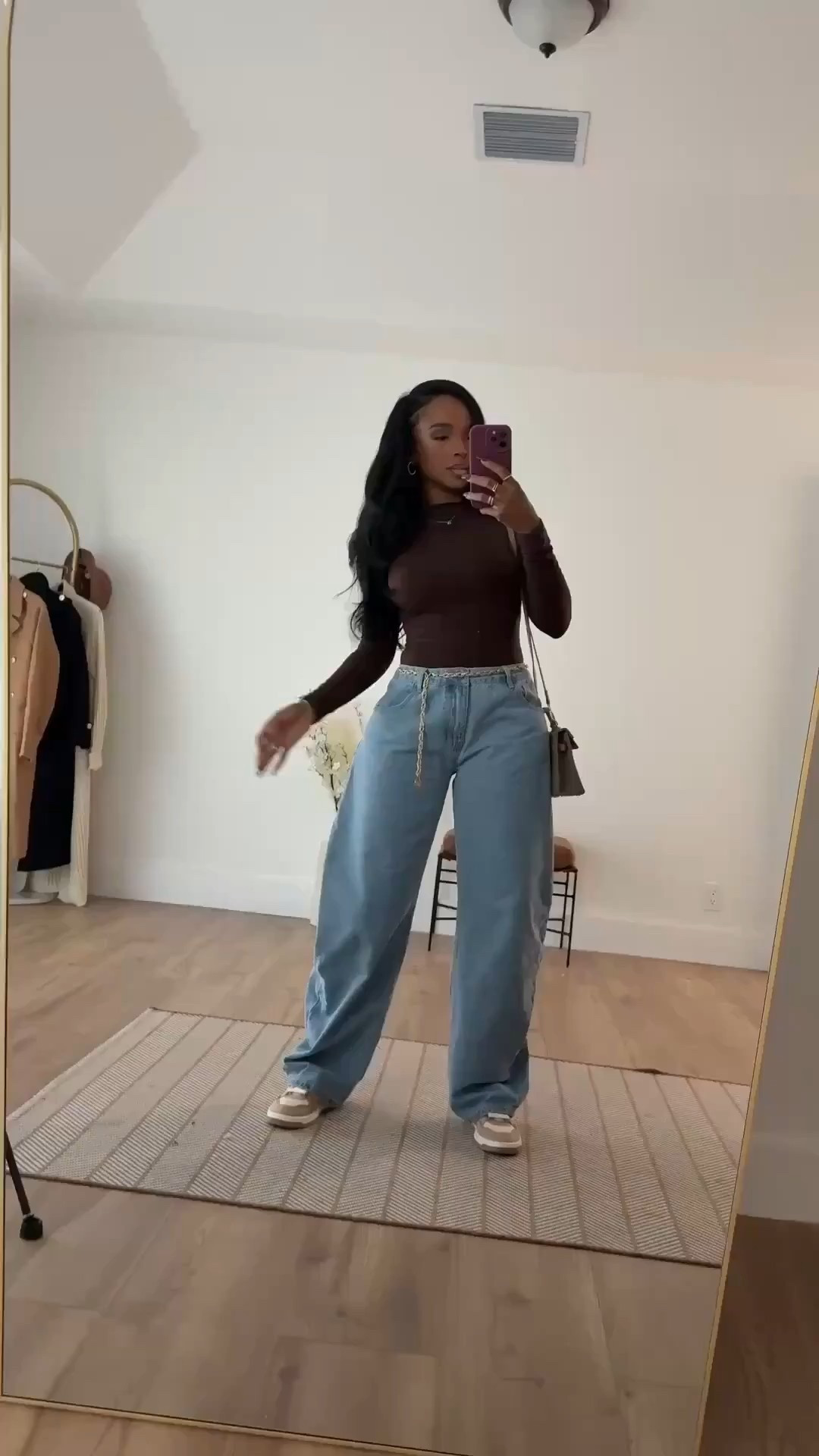 ✨ Casual Cool, Effortlessly Polished

A fitted chocolate brown top paired with relaxed wide-leg denim creates an easy, everyday silhouette that still feels intentional. The clean lines keep it flattering, while the rich neutral tone makes it endlessly wearable. Finished with sneakers and a structured bag, this is the kind of outfit built around staples you’ll rewear often — keeping the cost per wear working in your favor.

Perfect for:
• Errands
• Casual outings
• Weekend wear

📏 Sizing:
Top: Small
Bottoms: Small
Shoes: True to size

Measurements:
5’4” · 138 lbs · 34D · 27” waist · 40” hips

Tap to get details.

Casual everyday outfit inspiration, chocolate brown outfit ideas, elevated casual style, wide-leg denim looks, effortless off-duty outfits for women.

Follow me on Instagram and YouTube @kirasfashionfinds

Follow my LTK @kirasfashionfinds on the @shop.LTK app to view this post and get my exclusive app-only content!

#liketkit #LTKPetite #LTKootd
@shop.ltk
https://liketk.it/5KeQ3