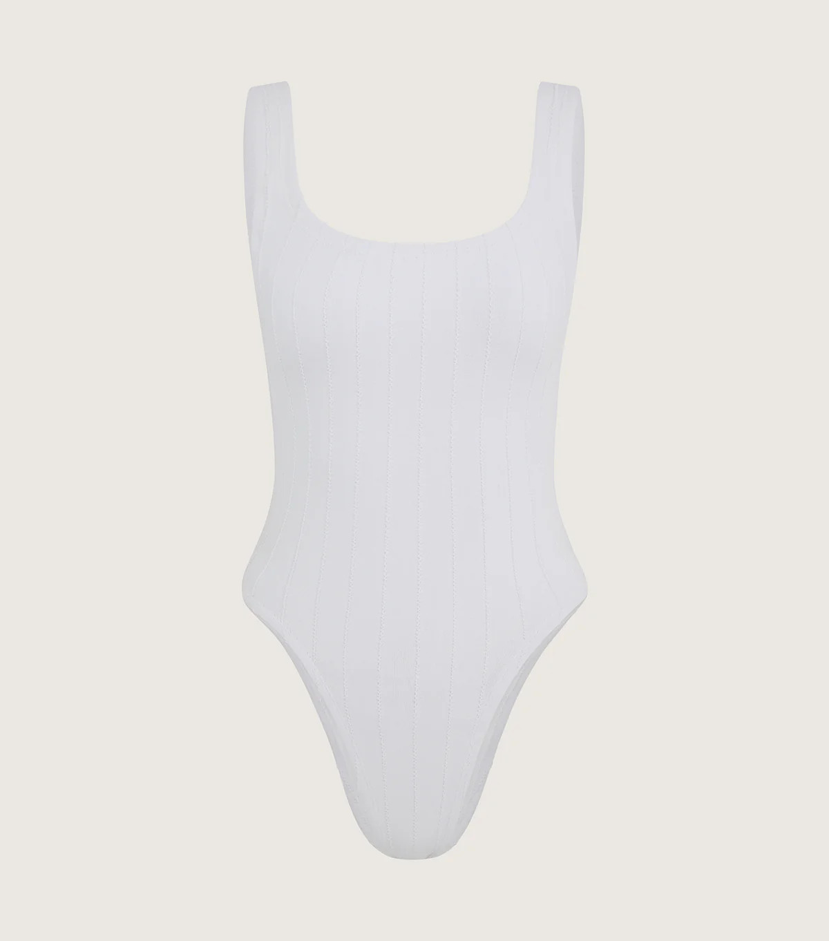 Square Neck Swim - White | HUNZA G