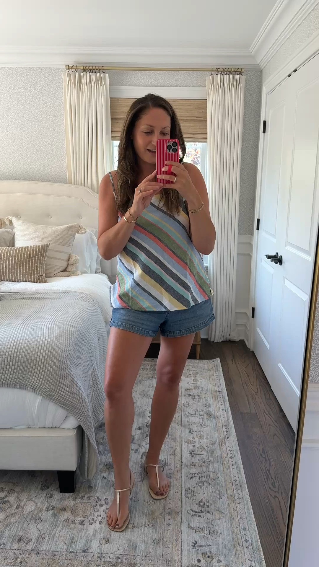 Brasses with this linen striped tank from LOFT! So lightweight 
 and comfortable — it’s currently on sale!

#LTKSaleAlert #LTKvlog #LTKootd