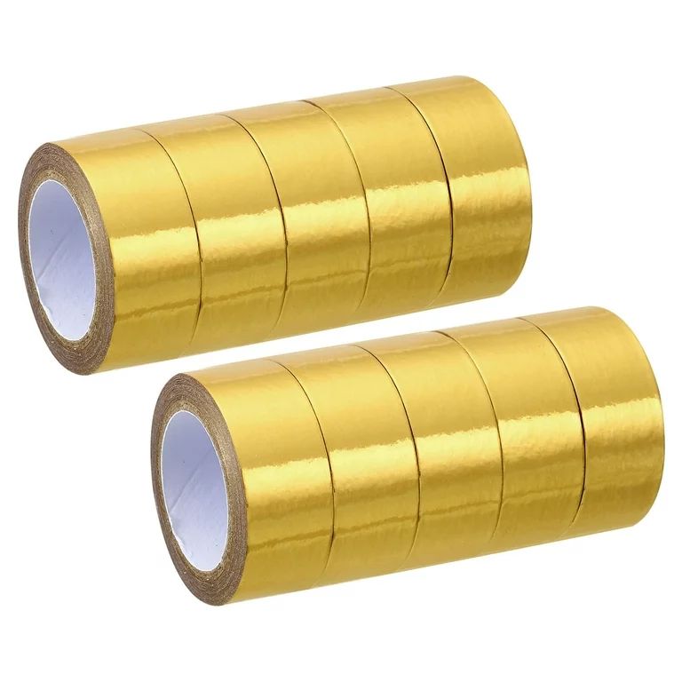 Uxcell Metallic Washi Tape 15mm x 5m, 10 Pack Art Tapes Washi Self-Adhesive Gold Tone - Walmart.c... | Walmart (US)