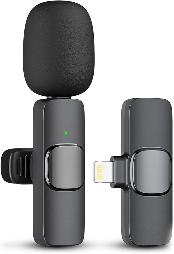 Professional Wireless Lavalier Microphone for iPhone iPad, Cordless Omnidirectional Clip Mic, Plu... | Amazon (US)