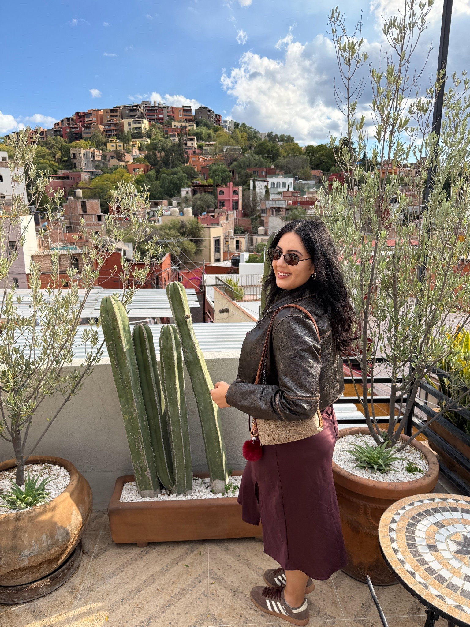 Travel outfit: satin midi dress, leather jacket + adidas sneakers 🤎 Fashionable for photos, comfortable for walking the city. Linking this look on LTK + similar travel-friendly pieces. #TravelOutfitIdeas #LTKstyle #ComfortableFashion #LTKtravel #TravelOutfitIdeas #CurvyStyle #CurvyTravel #Satindress #LeatherJacketOutfit #ComfortableFashion #TravelStyleInspo #WalkingOutfit #CityOutfit #MexicoTravelStyle #AdidasSambas #LTKcurvy #TripStyle #TravelWardrobe

#LTKSaleAlert #LTKootd #LTKTravel