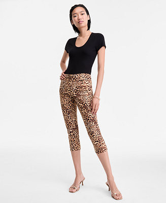 I.N.C. International Concepts Women's Cheetah-Print Capri Pants, Exclusively at Macy's - Macy's | Macy's