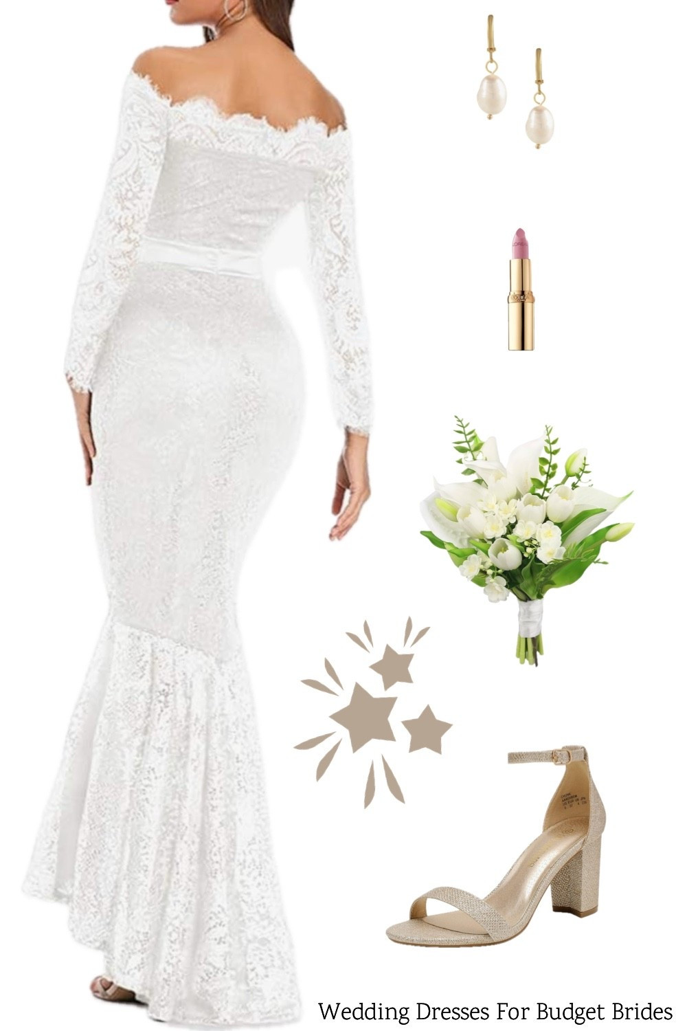 Affordable wedding day outfit idea for the bride to be. Bridal dress is around $55. Find everything on Amazon. 

Reception dress, courthouse elopement dress, long white dress, minimalist wedding dress, or microwedding dress. 

#LTKSeasonal #LTKWedding