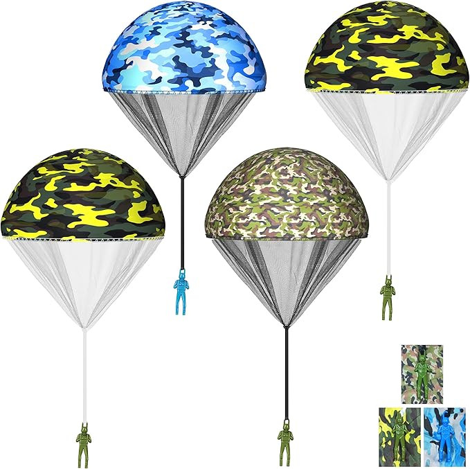 PGXT Parachute Toy, Camouflage Free Throwing Toy Parachute, Outdoor Children's Flying Toys, No Ba... | Amazon (US)