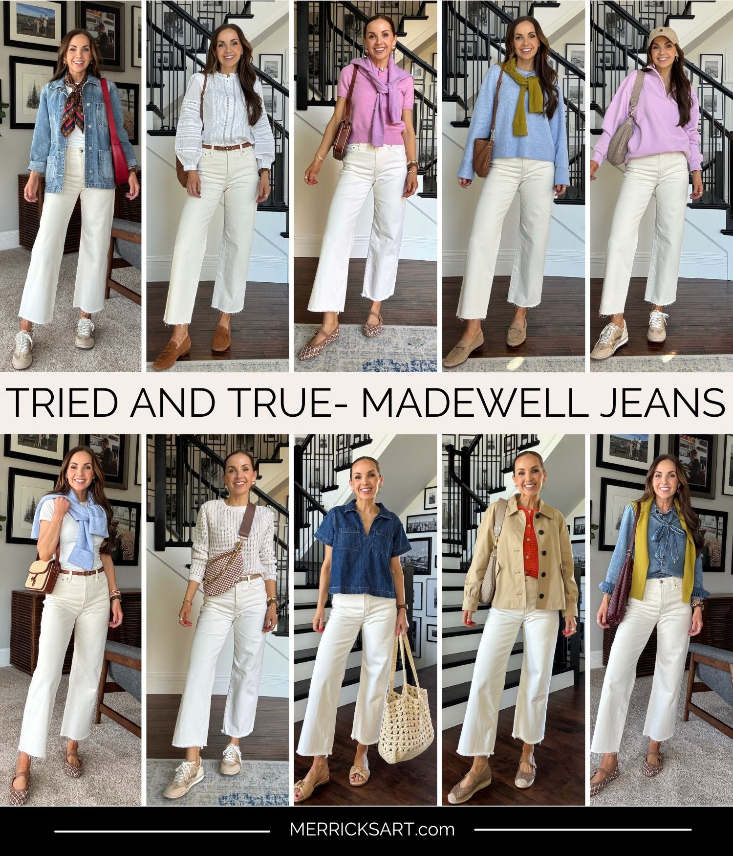  Tried and True
Cream cropped @Madewell denim
Get your true size, I am in a 26R 