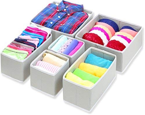 Simple Houseware Foldable Cloth Storage Box Closet Dresser Drawer Divider Organizer Basket Bins f... | Amazon (US)