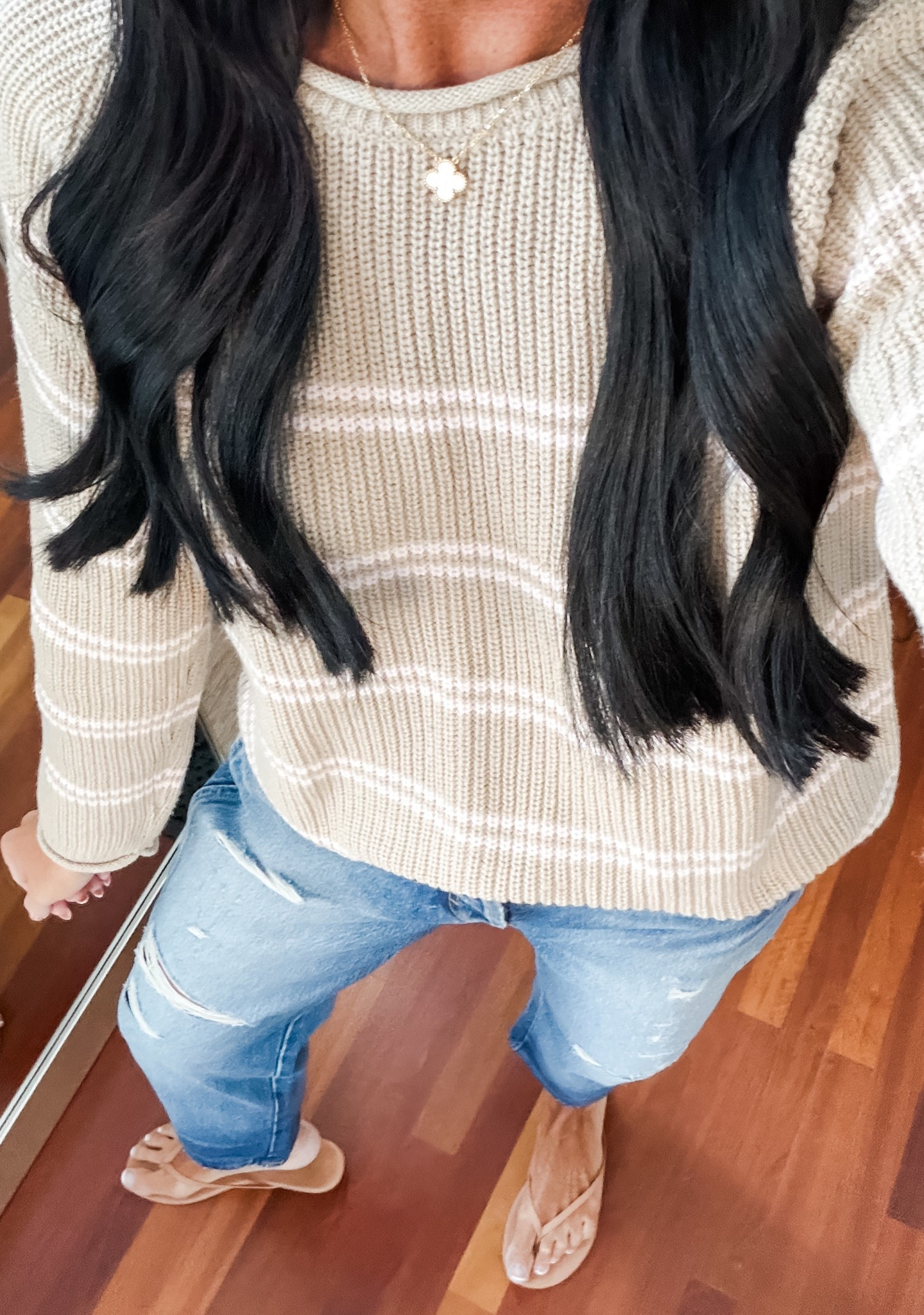 Love the colors in this sweater 
Wearing a small 

#LTKootd #LTKmomlife #LTKOver40