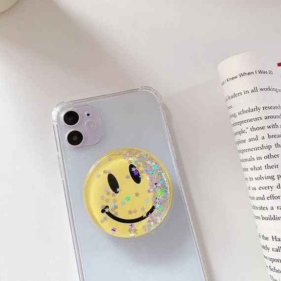 Smiley Face Jelly Phone Grip Holder Foldable Stand Griptok for - Etsy | Etsy (US)