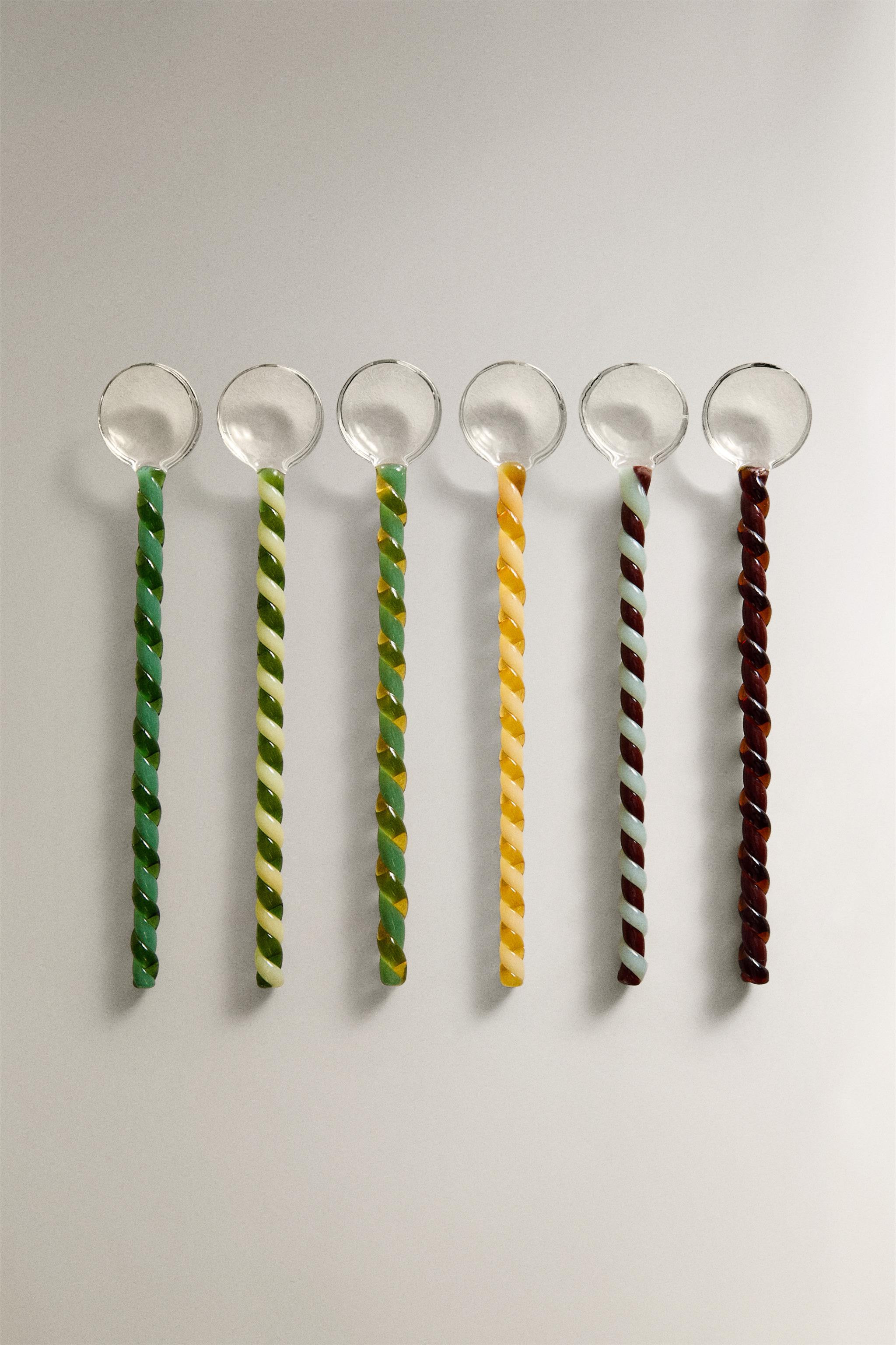 PACK OF MULTICOLOR GLASS SPOONS (PACK OF 6) | Zara US
