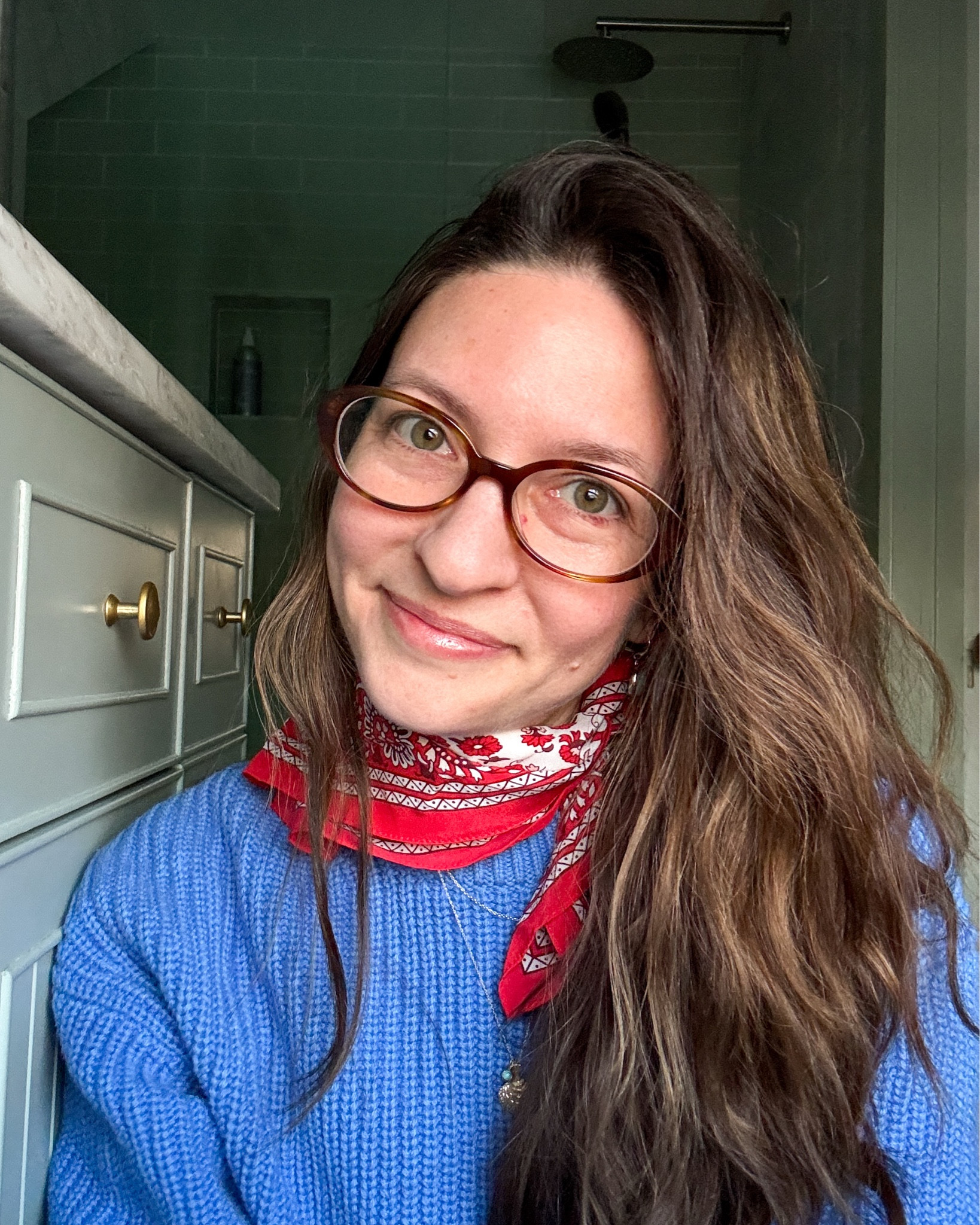 GRWM: How to tie a square neck scarf ❤️ If you read my latest Substack, The Whimsy Letters, I’m promising myself to “get dressed” more, to buy (& wear) the statement piece, & to style my outfits instead of just “wearing” them! Adding a neck scarf adds such a fun pop of color or print & instantly makes your look more polished! I wore this with joggers & this silk scarf elevated the look so much! @Madewell 

#LTKgrwm #LTKstorytime #LTKootd