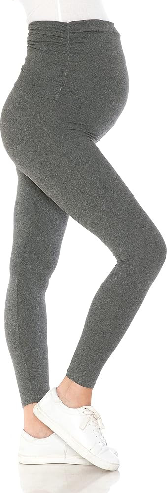 Leggings Depot Women's Maternity Leggings Over The Belly Pregnancy Casual Yoga Tights | Amazon (US)