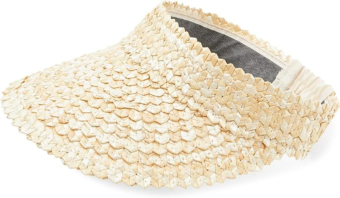 Straw Visor for Women and Men, Unisex Gardening Hat (4.5 x 22 in) Beige | Amazon (US)