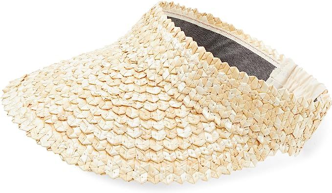 Straw Visor for Women and Men, Unisex Gardening Hat (4.5 x 22 in) Beige | Amazon (US)