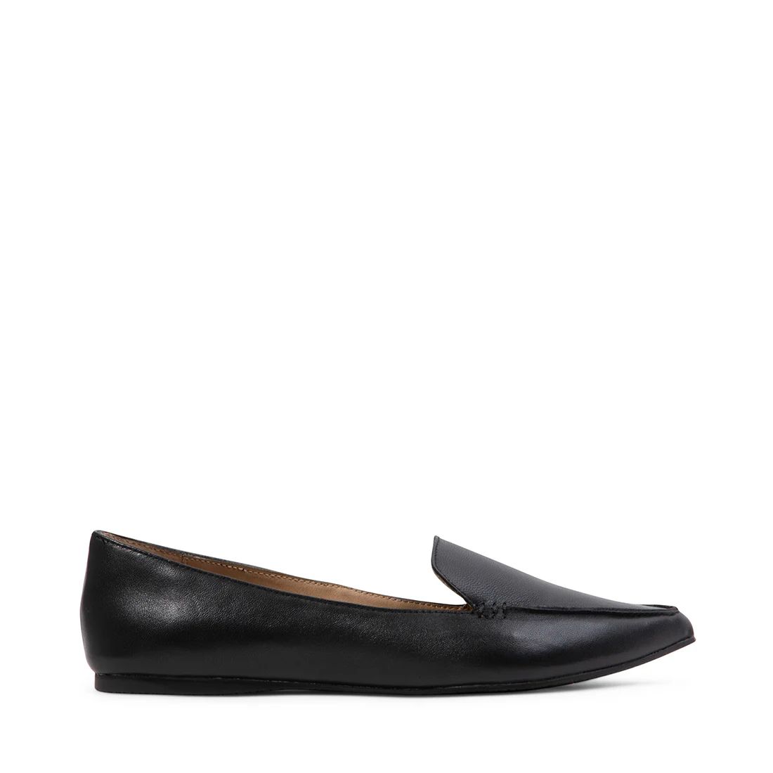 FEATHERW BLACK LEATHER | Steve Madden (Canada)