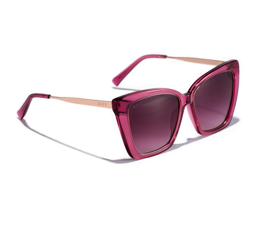 COLOR: macarena pink crystal   wine gradient sunglasses | DIFF Eyewear