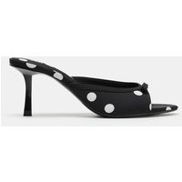Zara - Printed Bow Sandals - Black - 6½ - Woman | Zara US