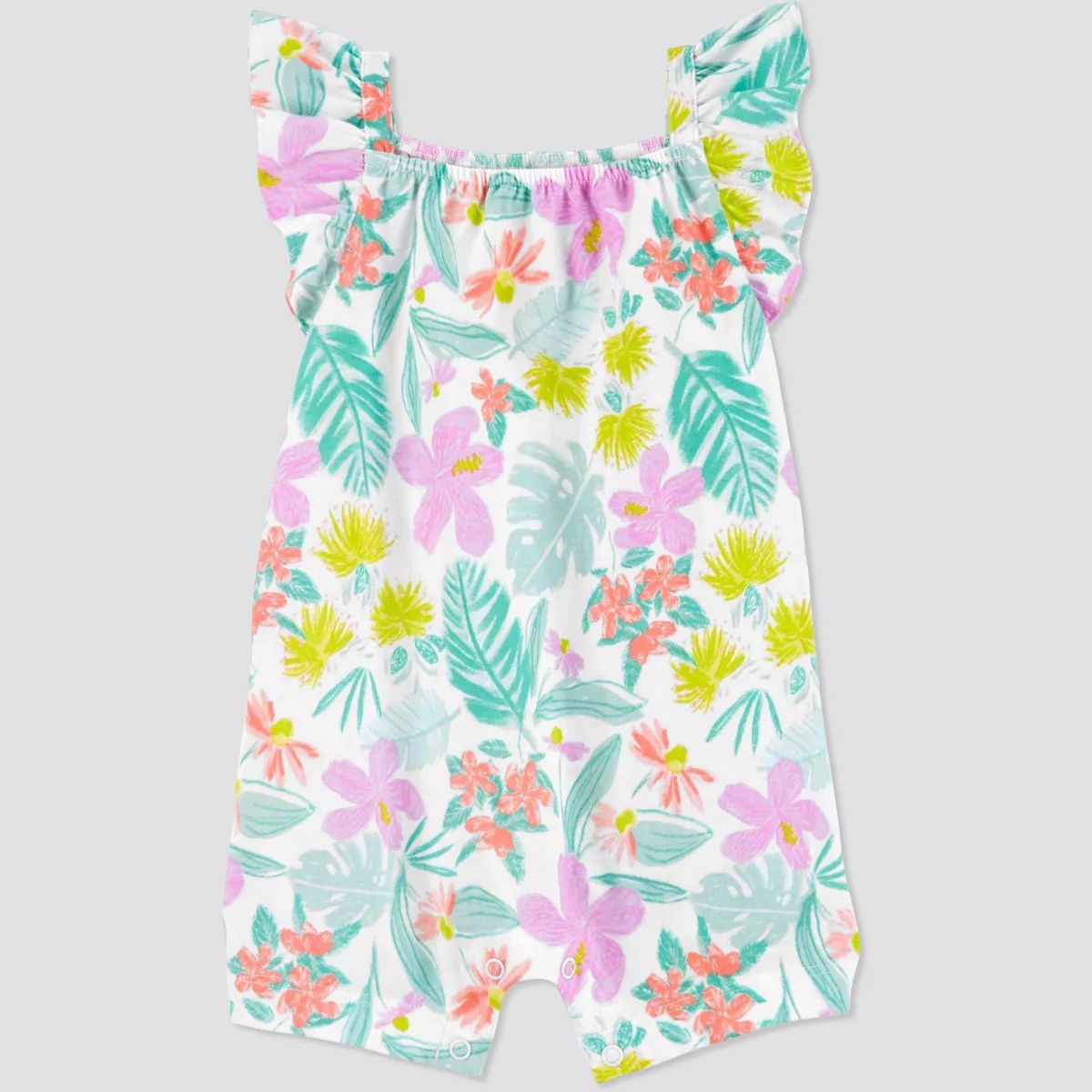 Carter's Just One You® Baby Girls' Tropical Floral Romper - White | Target