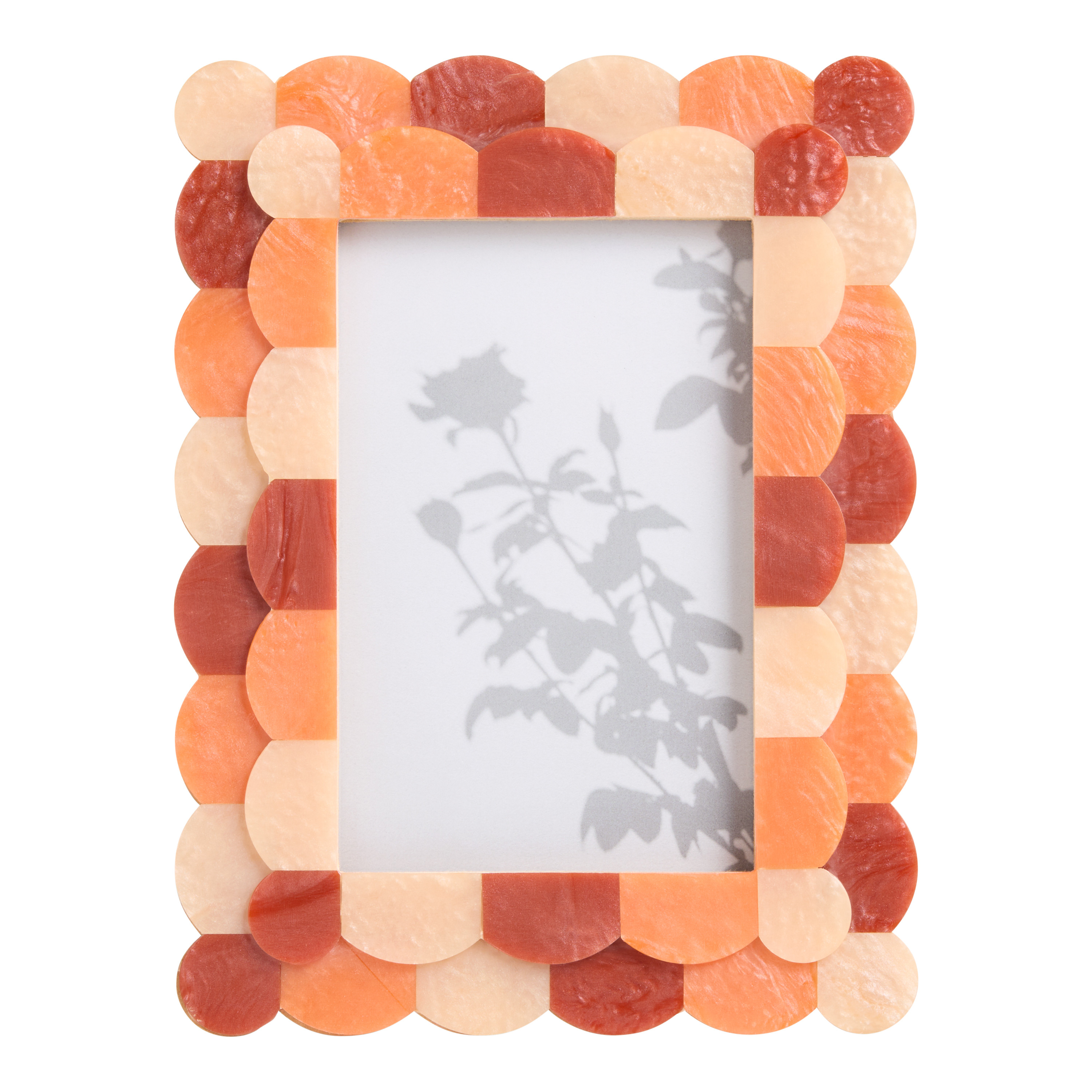 Pink and Purple Marbleized Resin Layered Scallop Picture Frame | World Market