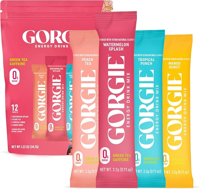 GORGIE Bestsellers Variety, Sugar-Free Natural Energy Drink Mix, On the Go Powder, Healthy Energy... | Amazon (US)